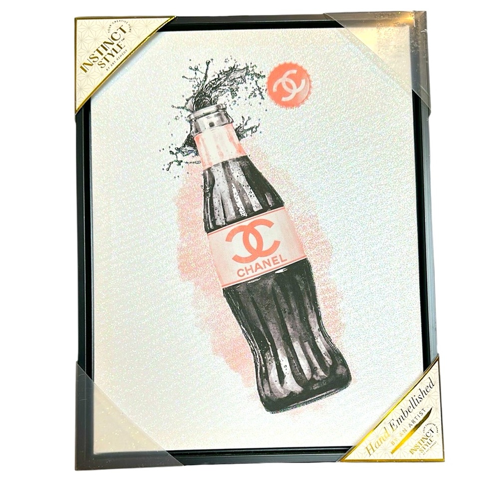 CHANEL Black and White Sparkle Fashion Art Print
